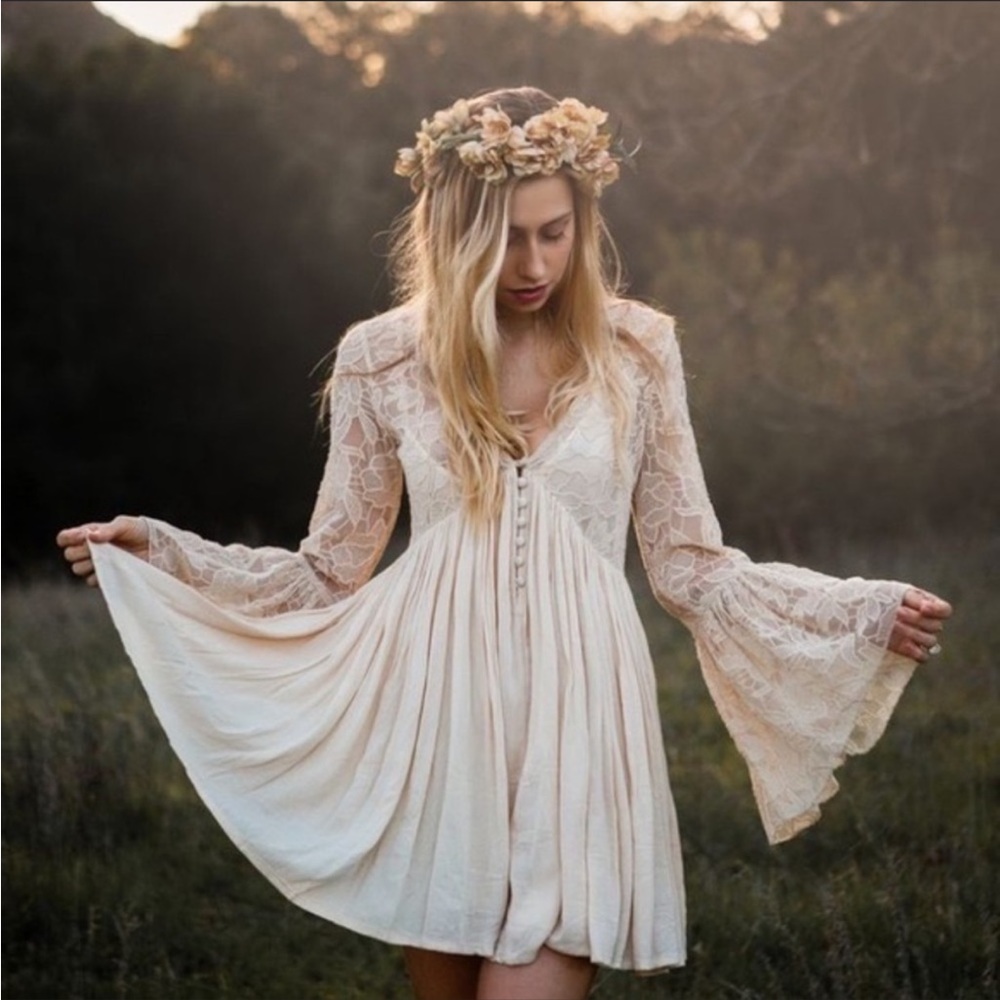 Free people lace boho dress